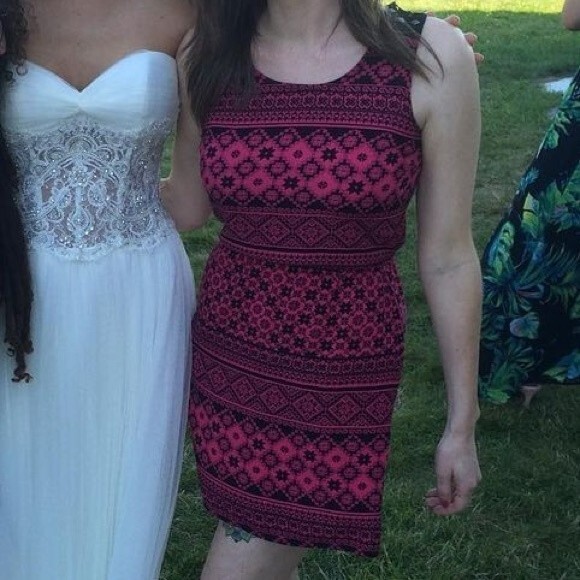 Material Girl Pink and Black Dress Size Extra Small - Picture 3 of 9